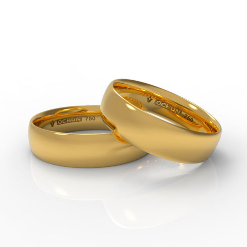 Akiva Penta - Anillos De Matrimonio Oro 18K - Ochun Joyeros